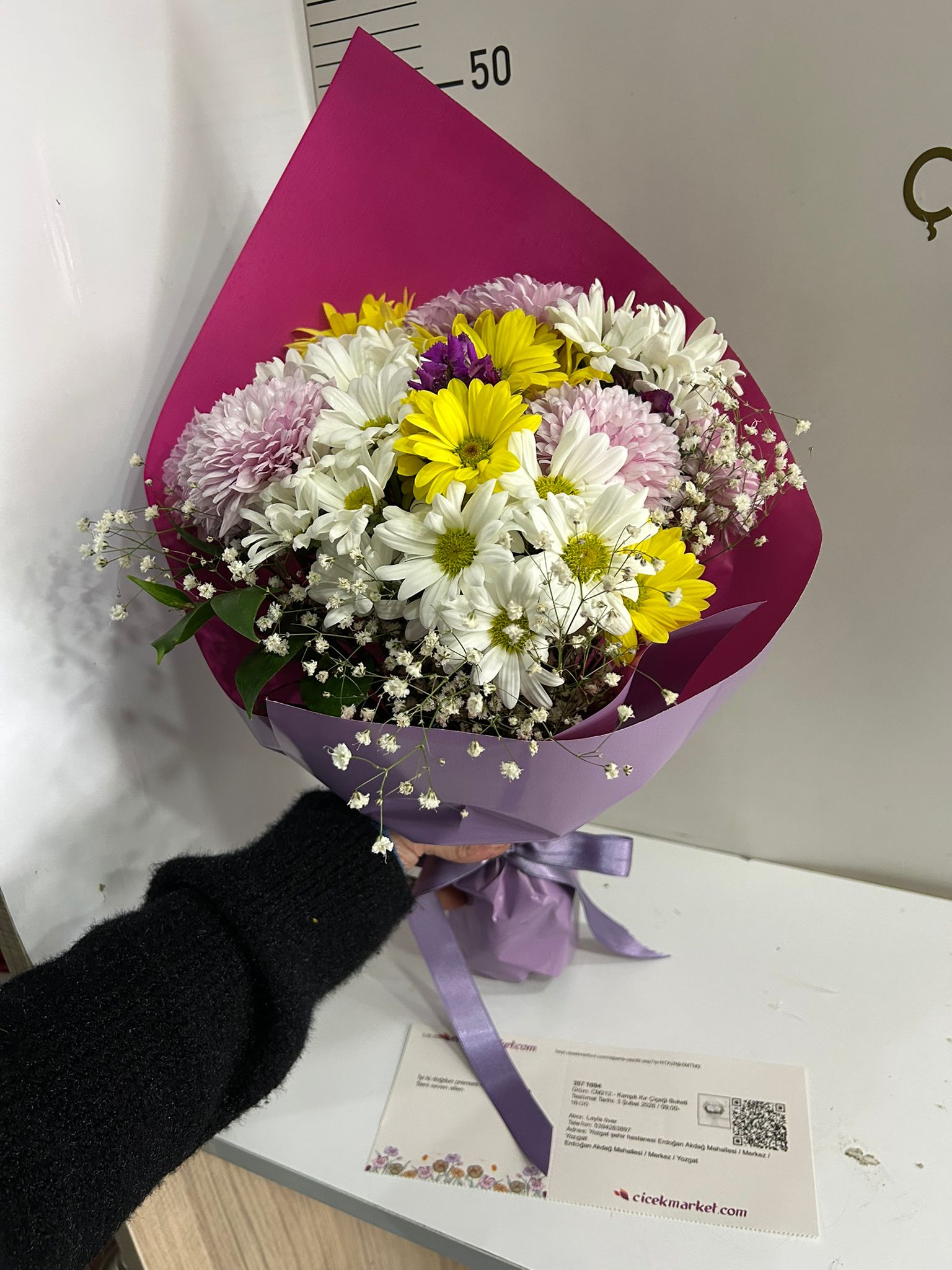 KARIŞIK RENK PAPATYA BUKETİ